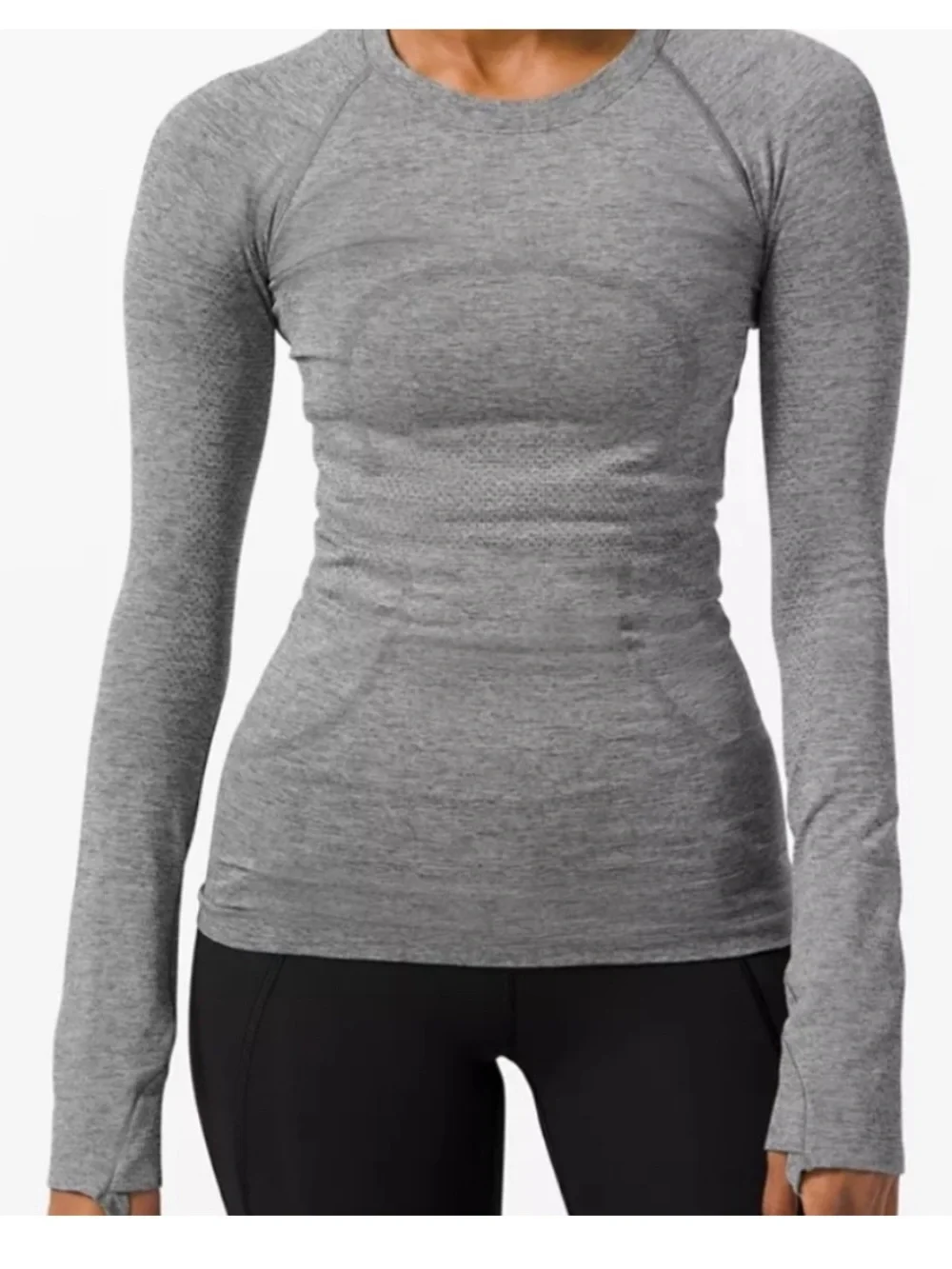 Lululemon swiftly tech long sleeve heather grey size 0
